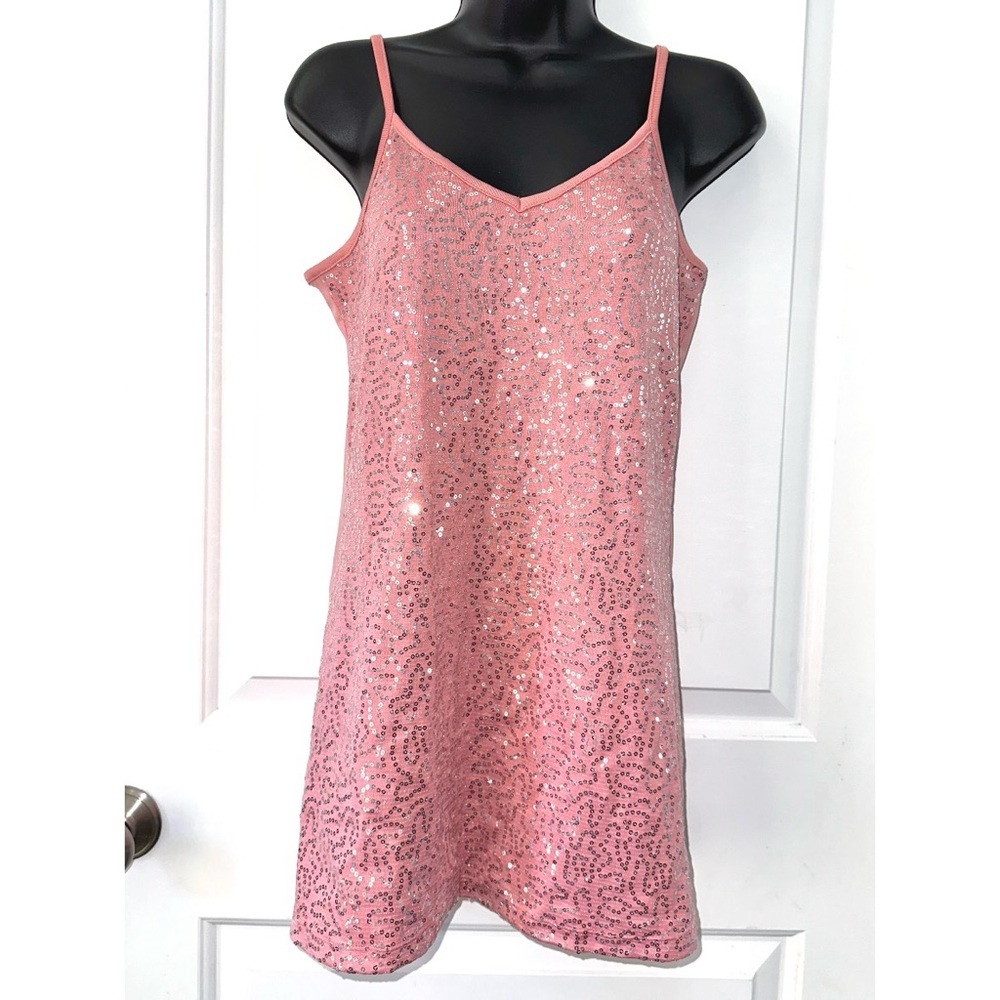 Vanity Pink sequin tank top